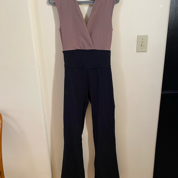 FREE PEOPLE MOVEMENT HIGH BEAM JUMPSUIT ONESIE YOGA BLOCK COLOR FLARE SIZE LARGE - Picture 8 of 8